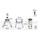 סולם אלומיניום דו צדדי 2 שלבים DRABEST-2