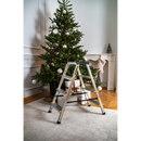 סולם אלומיניום דו צדדי 4 שלבים DRABEST-6