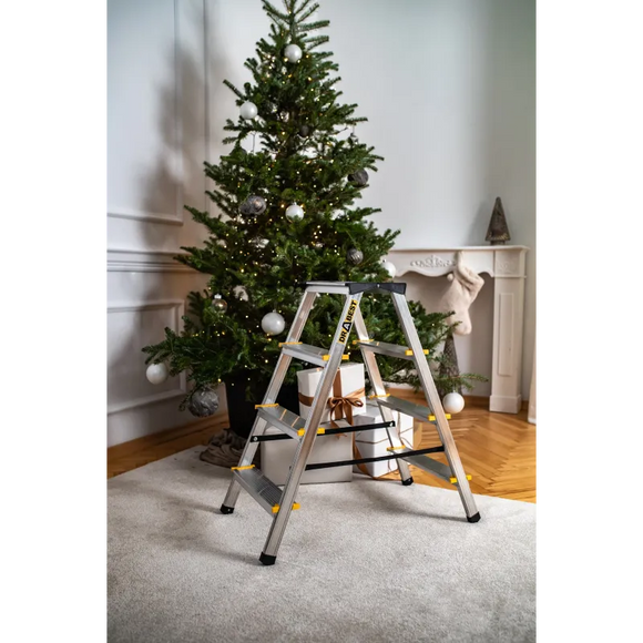 סולם אלומיניום דו צדדי 4 שלבים DRABEST