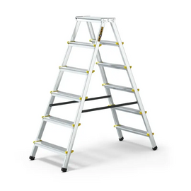 סולם אלומיניום דו צדדי 6 שלבים DRABEST Drabest