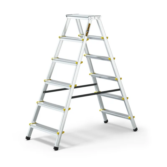סולם אלומיניום דו צדדי 6 שלבים DRABEST