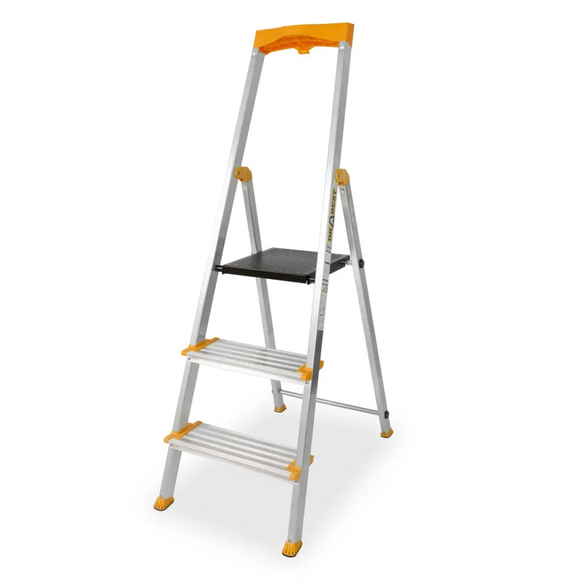 סולם אלומיניום פרמיום מקצועי 3 שלבים מדרגות רחבות DRABEST