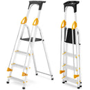 סולם אלומיניום 4 שלבים עם מאחז יד-1