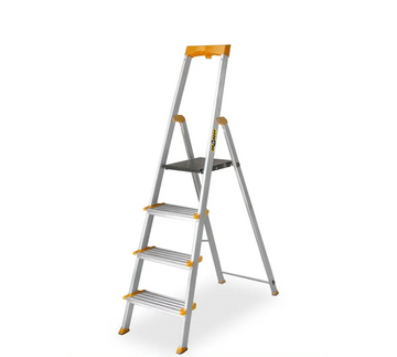 סולם אלומיניום פרמיום מקצועי 4 שלבים מדרגות רחבות DRABEST - 0