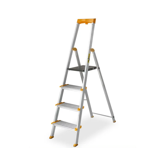 סולם אלומיניום פרמיום מקצועי 4 שלבים מדרגות רחבות DRABEST
