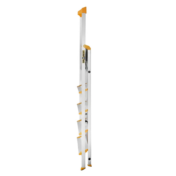 סולם אלומיניום פרמיום מקצועי 5 שלבים מדרגות רחבות DRABEST