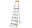 סולם אלומיניום פרמיום מקצועי 6 שלבים מדרגות רחבות DRABEST-3