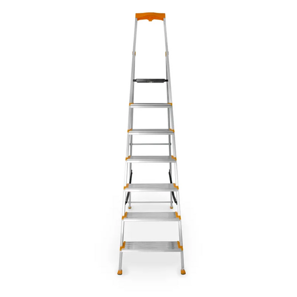 סולם אלומיניום פרמיום מקצועי 7 שלבים מדרגות רחבות DRABEST