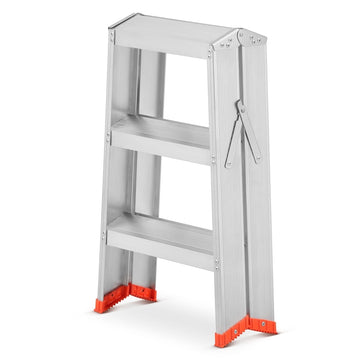 סולם אלומיניום מקצועי 3X3 – רחב, יציב ובנוי לעבודה רצינית - 0