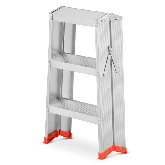 סולם אלומיניום מקצועי 3X3 – רחב, יציב ובנוי לעבודה רצינית