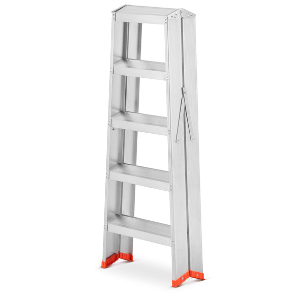 סולם אלומיניום מקצועי 5X5 – רחב, יציב ובנוי לעבודה רצינית