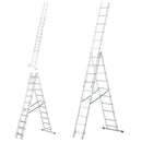 סולם ג' שחיל אלומיניום 3x10 שלבים לשימוש ביתי  DRABEST Home-1
