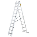 סולם ג' שחיל אלומיניום 3x10 שלבים לשימוש ביתי  DRABEST Home-3