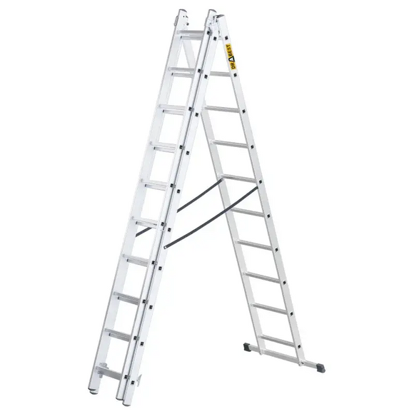 סולם ג' שחיל אלומיניום 3x10 שלבים לשימוש ביתי  DRABEST Home