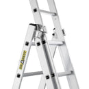 סולם ג' שחיל אלומיניום 3x11 שלבים לשימוש ביתי  DRABEST Home-7