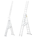 סולם ג' שחיל אלומיניום 3x11 שלבים לשימוש ביתי  DRABEST Home-1