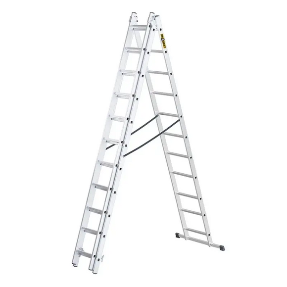 סולם ג' שחיל אלומיניום 3x11 שלבים לשימוש ביתי  DRABEST Home