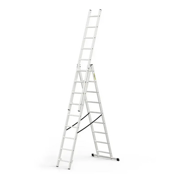 סולם ג' שחיל אלומיניום 3x9 שלבים לשימוש ביתי  DRABEST Home - 0