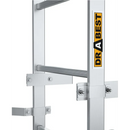 סולם אלומיניום 6-8 מ' עם כלוב הגנה לעליות גג ויציאות חירום-4