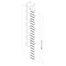 סולם אלומיניום 4-6 מ' עם כלוב הגנה לעליות גג ויציאות חירום-2