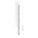 סולם אלומיניום 6-8 מ' עם כלוב הגנה לעליות גג ויציאות חירום-2