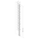 סולם אלומיניום 8-10 מ' עם כלוב הגנה לעליות גג ויציאות חירום-2