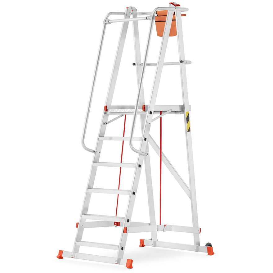 Drabina magazynowa aluminiowa skladana higher 8105 1