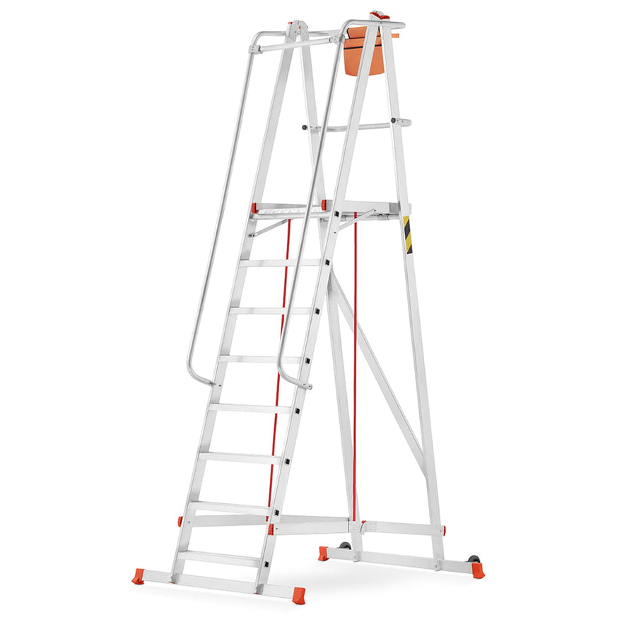 Drabina magazynowa aluminiowa skladana higher 8107 1 1b4eac77 d5b4 45ad bd9e 3c93a3452390