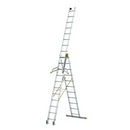 סולם אלומיניום מקצועי –3 חלקים 3x11 שלבים סדרת MAX עד 150 ק"ג-2