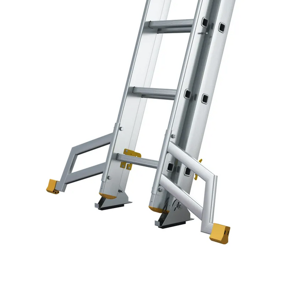 סולם אלומיניום מקצועי –3 חלקים 3x13 שלבים סדרת MAX עד 150 ק"ג