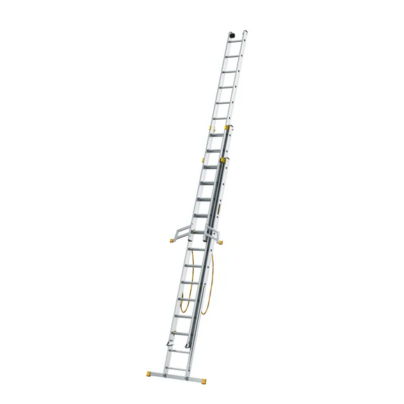 סולם אלומיניום מקצועי –3 חלקים 3x13 שלבים סדרת MAX עד 150 ק"ג