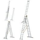 סולם אלומיניום מקצועי –3 חלקים 3x13 שלבים סדרת MAX עד 150 ק"ג-7