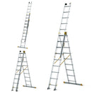 סולם אלומיניום מקצועי –3 חלקים 3x9 שלבים סדרת MAX עד 150 ק"ג-11