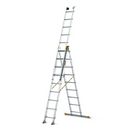 סולם אלומיניום מקצועי –3 חלקים 3x9 שלבים סדרת MAX עד 150 ק"ג-2