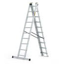 סולם אלומיניום מקצועי רב-שימושי – 3×10 שלבים DRABEST PRO | סולם ג', דו-צדדי ושחיל | תוצרת אירופה, תקן EN131-2