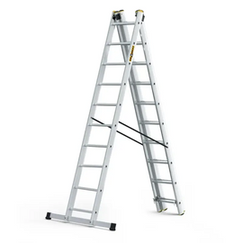 סולם אלומיניום מקצועי רב-שימושי – 3×10 שלבים DRABEST PRO | סולם ג', דו-צדדי ושחיל | תוצרת אירופה, תקן EN131 Drabest