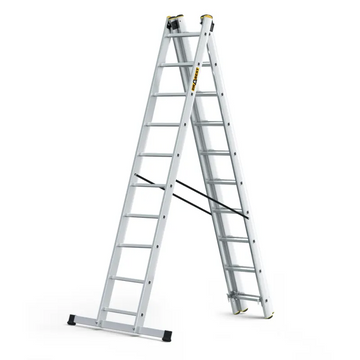 סולם אלומיניום מקצועי רב-שימושי – 3×10 שלבים DRABEST PRO | סולם ג', דו-צדדי ושחיל | תוצרת אירופה, תקן EN131 - 0