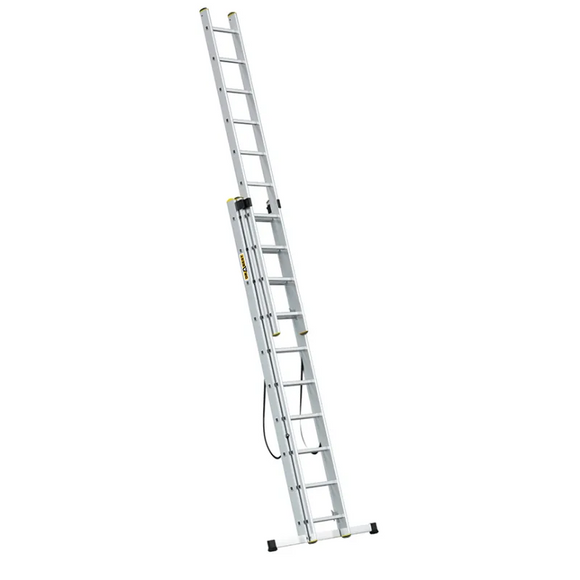 סולם אלומיניום מקצועי רב-שימושי – 3×10 שלבים DRABEST PRO | סולם ג', דו-צדדי ושחיל | תוצרת אירופה, תקן EN131