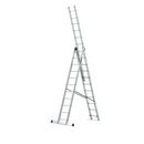 סולם אלומיניום מקצועי רב-שימושי – 3×11 שלבים DRABEST PRO | סולם ג', דו-צדדי ושחיל | תוצרת אירופה, תקן EN131-1