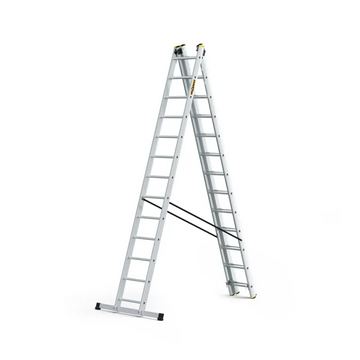 סולם אלומיניום מקצועי רב-שימושי – 3×13 שלבים DRABEST PRO | פרופיל מחוזק 82×25 מ"מ | תוצרת אירופה, תקן EN131 - 0