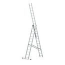 סולם אלומיניום מקצועי רב-שימושי – 3×13 שלבים DRABEST PRO | פרופיל מחוזק 82×25 מ"מ | תוצרת אירופה, תקן EN131-1