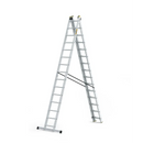 סולם אלומיניום מקצועי רב-שימושי – 3×15 שלבים DRABEST PRO | פרופיל מחוזק 95×25 מ"מ | תוצרת אירופה, תקן EN131-2