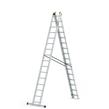 סולם אלומיניום מקצועי רב-שימושי – 3×16 שלבים DRABEST PRO | פרופיל מחוזק 95×25 מ"מ | תוצרת אירופה, תקן EN131 - 0