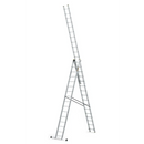 סולם אלומיניום מקצועי רב-שימושי – 3×16 שלבים DRABEST PRO | פרופיל מחוזק 95×25 מ"מ | תוצרת אירופה, תקן EN131-1