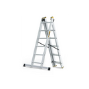 סולם אלומיניום מקצועי רב-שימושי – 3×6 שלבים DRABEST PRO | סולם ג', דו-צדדי ושחיל | תוצרת אירופה, תקן EN131-2