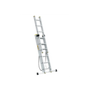 סולם אלומיניום מקצועי רב-שימושי – 3×6 שלבים DRABEST PRO | סולם ג', דו-צדדי ושחיל | תוצרת אירופה, תקן EN131-3