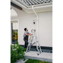 סולם אלומיניום מקצועי רב-שימושי – 3×6 שלבים DRABEST PRO | סולם ג', דו-צדדי ושחיל | תוצרת אירופה, תקן EN131-3