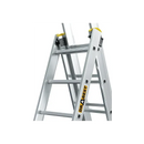 סולם אלומיניום מקצועי רב-שימושי – 3×6 שלבים DRABEST PRO | סולם ג', דו-צדדי ושחיל | תוצרת אירופה, תקן EN131-7