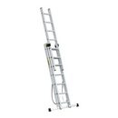 סולם אלומיניום מקצועי רב-שימושי – 3×7 שלבים DRABEST PRO | סולם ג', דו-צדדי ושחיל | תוצרת אירופה, תקן EN131-3