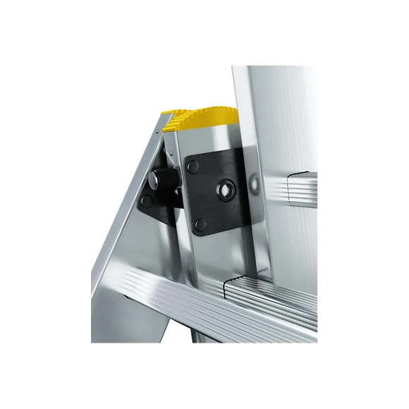 סולם אלומיניום מקצועי רב-שימושי – 3×7 שלבים DRABEST PRO | סולם ג', דו-צדדי ושחיל | תוצרת אירופה, תקן EN131